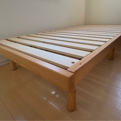 シングルすのこベッドフレーム＋マットレス(おまけ)の画像