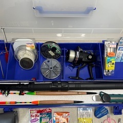 釣具セット 釣り竿セット リール そのほか付属品ありの画像