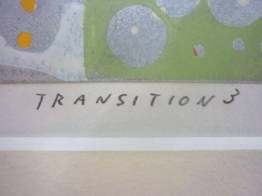 ☆白駒一樹 版画作品 TRANSITION3 額装済み エディション入り 署名あり 3/95 真作 札幌市 豊平区 平岸店