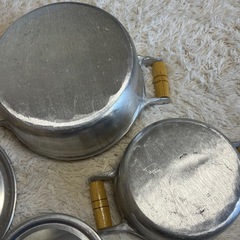 新品未使用のアルミ鍋2個セットの画像