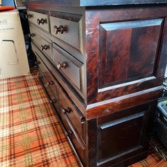 北海道民芸家具タンス　ローチェスト　箪笥の画像