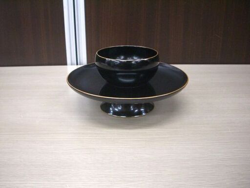 尼崎台 天目台 金縁 むかで印あり 中村宗悦作 黒漆塗 漆工芸 蜈蚣台 茶道具 苫小牧西店