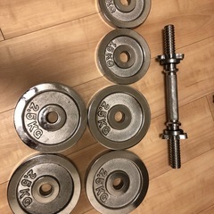 【美品】クロームダンベルセット（可変式・メタルプレート）の画像