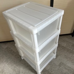 深型チェスト 収納ケース 3段の画像