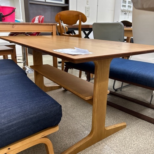 リユースのサカイ東金店 無印良品 ダイニングテーブル 椅子&times;2、ベンチ&times;1 TJ17158