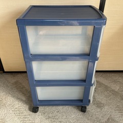 キャスター付 収納ケース 3段①の画像