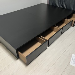 ベッド 収納付きベッド フィッツ フレームのみ ベット シングルベッド セミダブルベッド 収納 収納付き 収納付きベッド 大容量 収納ボックス 布団 敷き布団 おしゃれ ヘッドレス ベッドフレームのみ ロータイプ セミダブルの画像