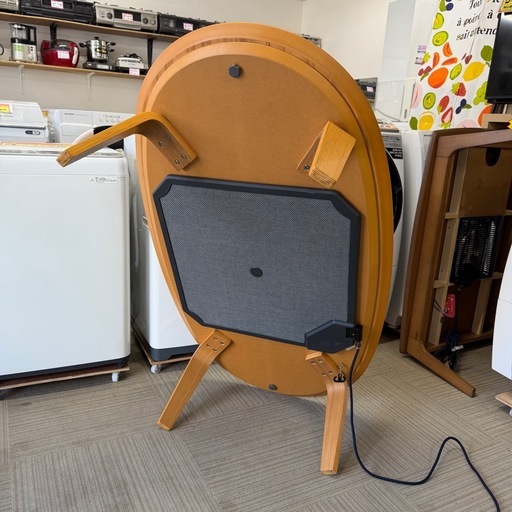 ①【超美品‼️】無印良品 134cm幅楕円形こたつ リビングこたつ 家具調コタツ ローテーブル タモ材ナチュラルブラウン♪