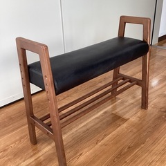 木製ベンチ（高さ調整可)【町田市再生家具】0116の画像