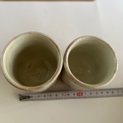 値下げ！萩焼 湯呑み 2個  未使用品の画像