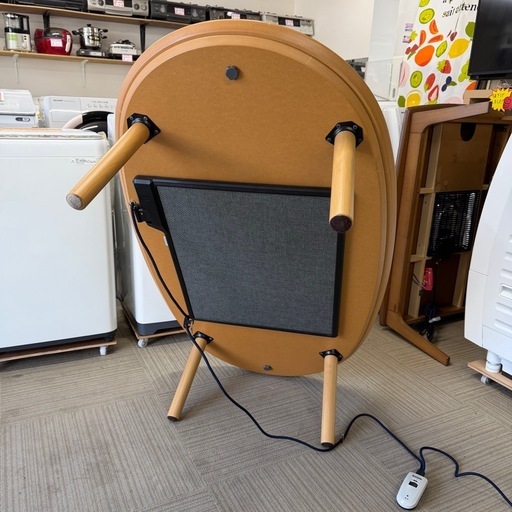 ②【超美品‼️】無印良品 134cm幅楕円形こたつ リビングこたつ 家具調コタツ ローテーブル タモ材ナチュラルブラウン♪