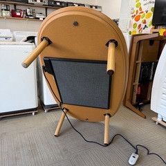 ②【超美品‼️】無印良品 134cm幅楕円形こたつ リビングこたつ 家具調コタツ ローテーブル タモ材ナチュラルブラウン♪の画像