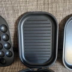 【平面プレート未使用】着脱式ホットプレート（たこ焼き＆焼肉）丸山技研 MHP-680Wの画像