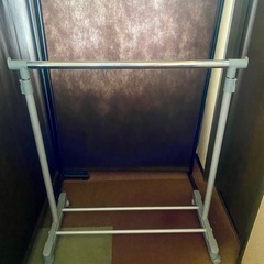 ★無料★ハンガーラック パイプハンガー 高さ調節可能 165cm キャスター付★の画像