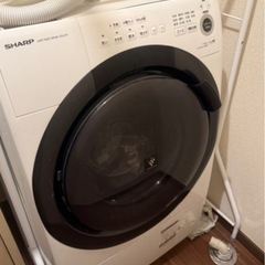 シャープ ドラム式 洗濯乾燥機 ES-S7F-WLの画像