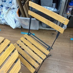 ☆ドリーム荒牧店☆ジモティー割引有☆【クリーニング済み】ガーデンテーブル&チェアセットの画像