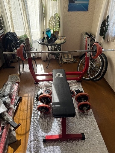 ベンチプレス、バーベルをお譲りします