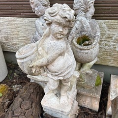 【大型】アンティーク風 天使のガーデンオブジェ（高さ約90cm）の画像