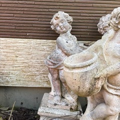 【大型】アンティーク風 天使のガーデンオブジェ（高さ約90cm）の画像