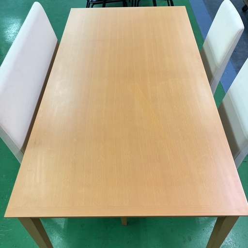 ダイニングテーブルセット　ダイニングチェア　長椅子　白　ホワイト　引き出し付き　オシャレ家具　インテリア