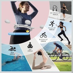 新品 フラフープ ダイエット トレーニング エクササイズ カウンター付き 紫の画像