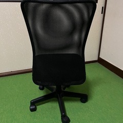 決まりました メッシュ オフィスチェア／デスクチェア ブラック キャスター付きの画像