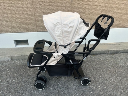 【美品】カトージ　2人乗りベビーカー