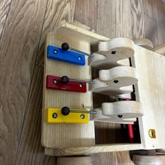 赤ちゃん手押し車木製、カタカタの画像