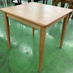 ダイニングテーブル　机　引き出し付き　正方形　四角　家具　ウッド　木製　机　デスク　オシャレ家具の画像