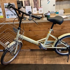 【後輪タイヤ・後輪チューブ新品！】内装3段　20インチミニベロ　クリームの画像