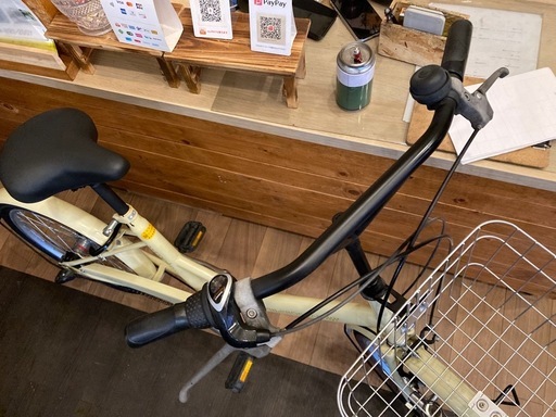 【後輪タイヤ・後輪チューブ新品！】内装3段　20インチミニベロ　クリーム