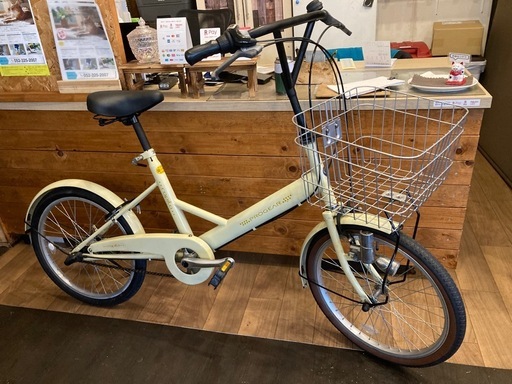 後輪タイヤ・後輪チューブ新品！】内装3段20インチミニベロクリーム