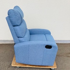 リクライニングソファ　リクライニングチェア　1人掛け　オットマン一体型　最大140度リクライニング　美品の画像