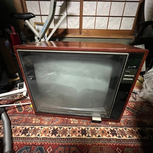 ナショナルカラーテレビ/トランジスターテレビ TH24-F2VR 美品 当時物　昭和レトロ/通電確認