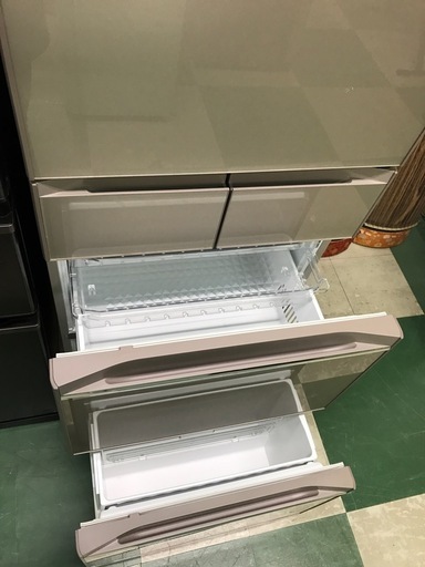 ジャングルジャングル貝塚店　冷蔵庫　ヒタチ　右開き　間冷式　ファン式　470L  自動製氷　特鮮氷温ルーム　5ドア　強化処理ガラスドア