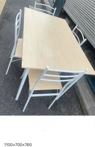 引き取り限定  ダイニングテーブルセット テーブルと椅子 ナチュラル 110x70x76cm