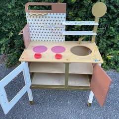 木のおままごとキッチンの画像