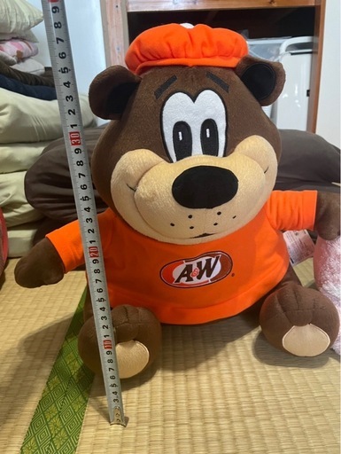 A&Wのクマ ぬいぐるみ 約38cm A&Wのクマ ぬいぐるみ 約38cm (おきなわ) 那覇のおもちゃ《ぬいぐるみ