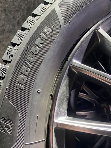 超美品！24年後半製造ソリオ、タフト等に！ブリジストンVRX3 165/65r15スタッドレスタイヤホイールセット！