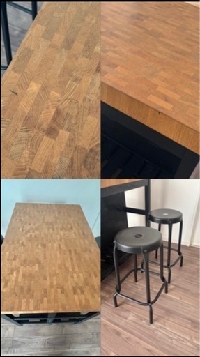 IKEA アイランドキッチンカスタムテーブル (カイ) 防府のテーブル