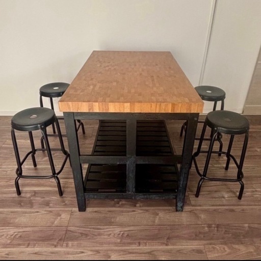IKEA アイランドキッチン　カスタム　テーブル　　　