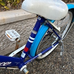 自転車　22インチ　青　の画像