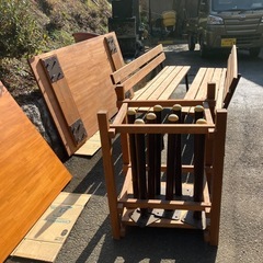 ガーデン用机、椅子セットの画像