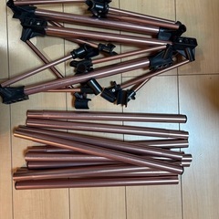 【値下げ】FIELDOOR アルミコンパクトコット　木目調の画像