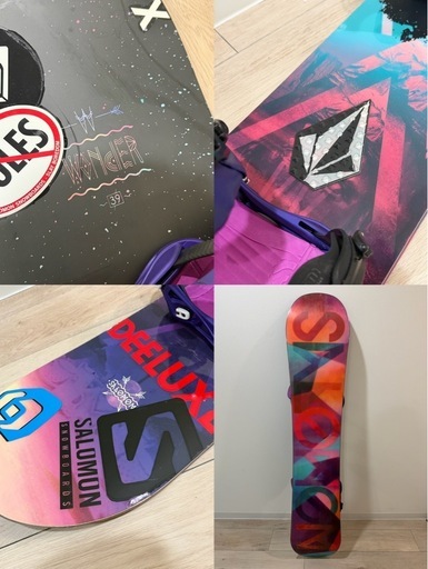 SALOMON スノーボード 板 139cm ビンディング セット ケース付き (y