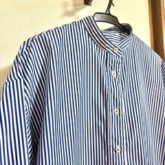 しまむら ゆったりシャツ ストライプ Mサイズの画像