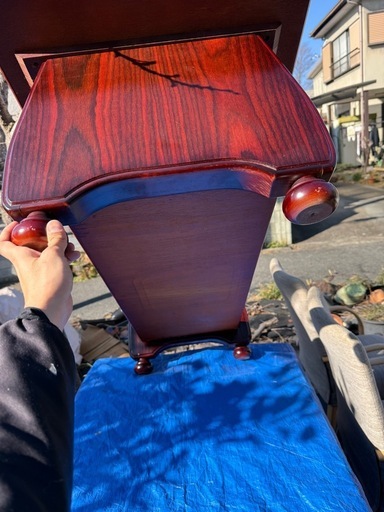 和モダン 木製ローテーブル 幅120cm 棚付き 昭和レトロ 座卓 センターテーブル