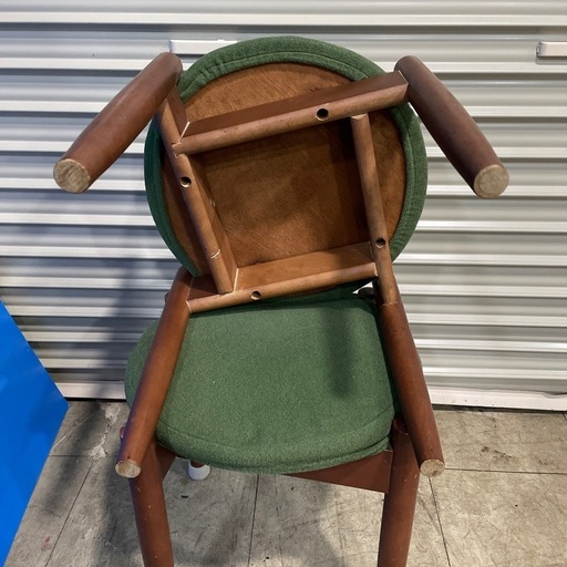 レトロ 木製丸椅子 2脚セット 昭和レトロ (りり) 小松の椅子《チェア