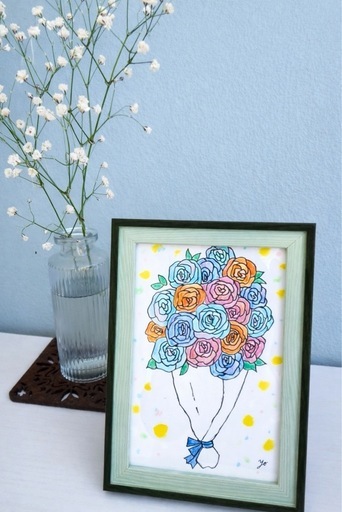 【原画＊額付き】最上の花束を