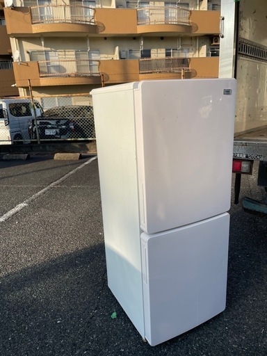 北九州市内配送無料　保証付き 冷蔵庫  2022年製ホワイト JR-NF148B [148L /2ドア /右開きタイプ